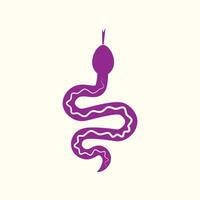 Snake trendy artwork pretty abstract illustration colorful applied design vector