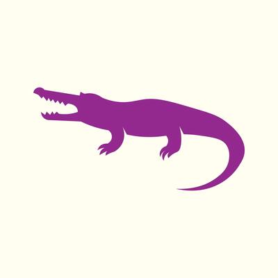 Crocodile trendy artwork pretty abstract illustration colorful applied design