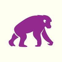 Chimpanzee trendy artwork pretty abstract illustration colorful applied design vector