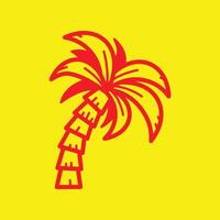 Palm Tree trendy artwork gorgeous abstract illustration colorful applied design vector
