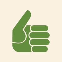 Thumbs Up trendy artwork cute abstract illustration colorful applied design vector