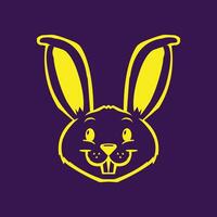 Bunny trendy artwork lovely abstract illustration colorful applied design vector