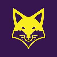 Fox face trendy artwork lovely abstract illustration colorful applied design vector