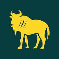 Wildebeest trendy artwork good abstract illustration colorful applied design vector