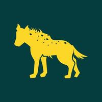 Hyena trendy artwork good abstract illustration colorful applied design vector