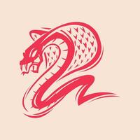Cobra snake trendy artwork aesthetic abstract illustration colorful practical design vector