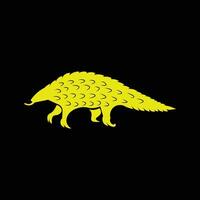 Pangolin trendy artwork charming abstract illustration colorful applied design vector