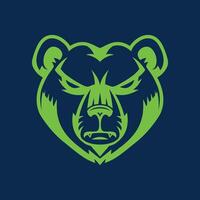 Grizzly bear trendy artwork pleasant abstract illustration colorful practical design vector