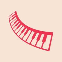 Piano Keyboard trendy artwork aesthetic abstract illustration colorful practical design vector