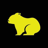 Wombat trendy artwork charming abstract illustration colorful applied design vector