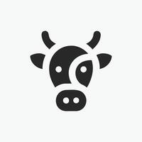 A cow head icon on a white background vector
