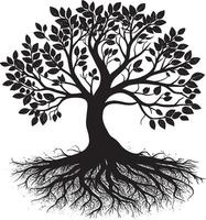 Nature's SilhouetteElegant Tree Art vector