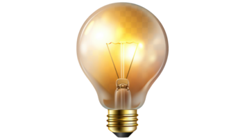 A light bulb is lit up and shining brightly png
