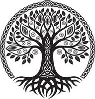 Whimsical Forest Artistic Tree vector