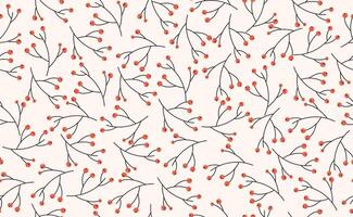 Funny Christmas seamless pattern in trendy Groovy Retro 70s style. Retro y2k style cartoon character. Cute rowan branch. illustration vector