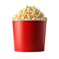 Isolated Closeup of a Red Popcorn Bucket png