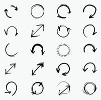 A set of different arrows drawn vector