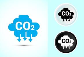 Carbon dioxide icon design, Reduce co2 gas icon vector