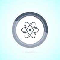 Data science icon design illustration. Big data, digital tech icon, Gray Color Button Design vector