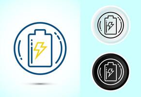 Battery Icon Design Illustration, Icon For Web and mobile app vector