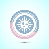 Virus, bacteria icon design illustration. Microbe bacteria sign. Pastel Color Button Design vector