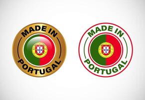 Made in Portugal New Guinea label icon with flag. Icon set for business, badge, seal, sticker, logo, and symbol vector