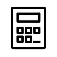 A black and white image of a calculator vector