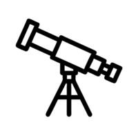 A black and white illustration of a telescope vector