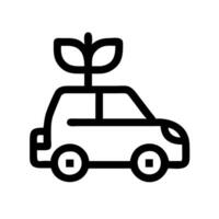 A car with a plant on top of it vector