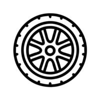 A black and white illustration of a tire vector