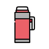 Red Thermal Flask Icon vector
