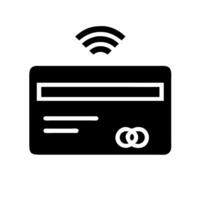 A credit card with a wifi symbol on it vector