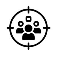 A black and white image of a target with people in it vector