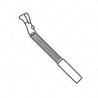 Turbine handpiece for a drill for the treatment of caries, sketch of a dental instrument, medicine, close up vector