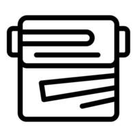 Portable printer printing documents with top loading paper tray vector