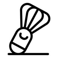 Whisk resting on counter, kitchen utensil icon for baking and cooking vector