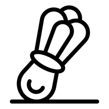 Shuttlecock lying on the floor with three feathers displaying elegance vector