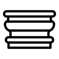Architectural column base showing classical design elements vector