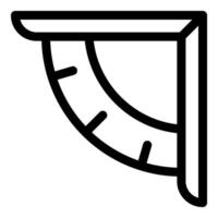 Measuring tool showing protractor for geometry and engineering vector