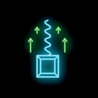 Neon sign representing concept of thinking outside the box vector