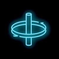 Neon sign representing augmented reality on black background vector