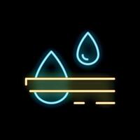 Neon waterproof fabric material icon glowing on a black background vector