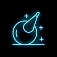 Neon icon of pin pointing location on a map vector