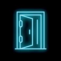 Neon doorway signifying new opportunities and openings vector