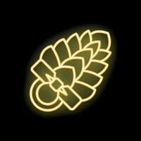Neon sign showing hops for beer and brewing vector