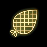 Glowing neon line jackfruit icon isolated on black background vector