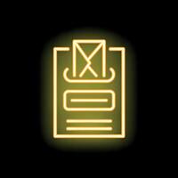Neon icon of envelope representing email marketing campaign vector