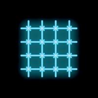 Neon blue prison bars shining in dark space vector