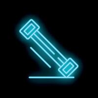 Neon light representing rolling pin baking tool vector