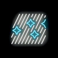 Neon style icon of shooting stars with trail effect vector